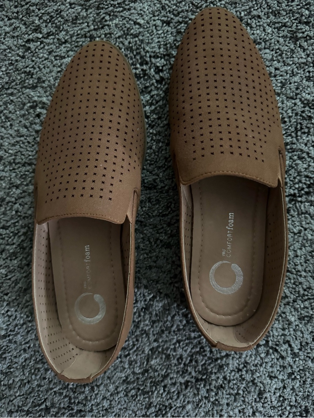 Women’s Perforated Slip-On Loafers - Brown